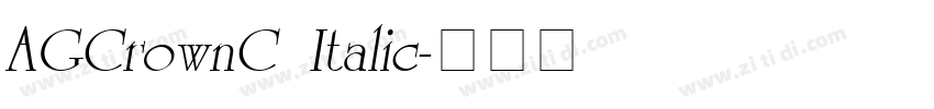 AGCrownC Italic字体转换